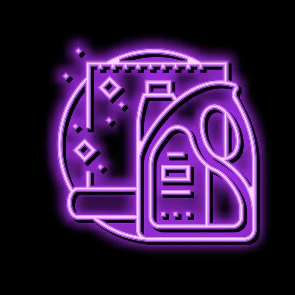 Teppich Reiniger Waschmittel Neon- glühen Symbol Illustration vektor