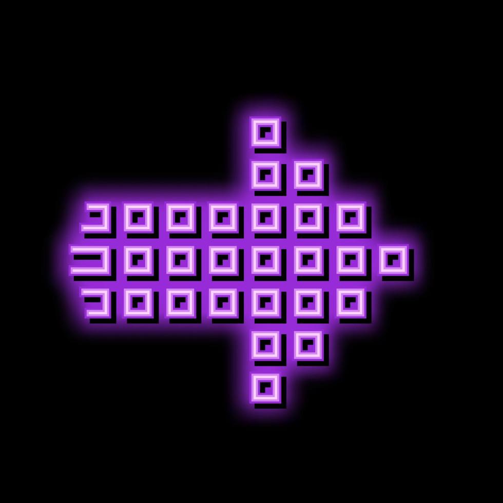 Digital Pfeil Neon- glühen Symbol Illustration vektor