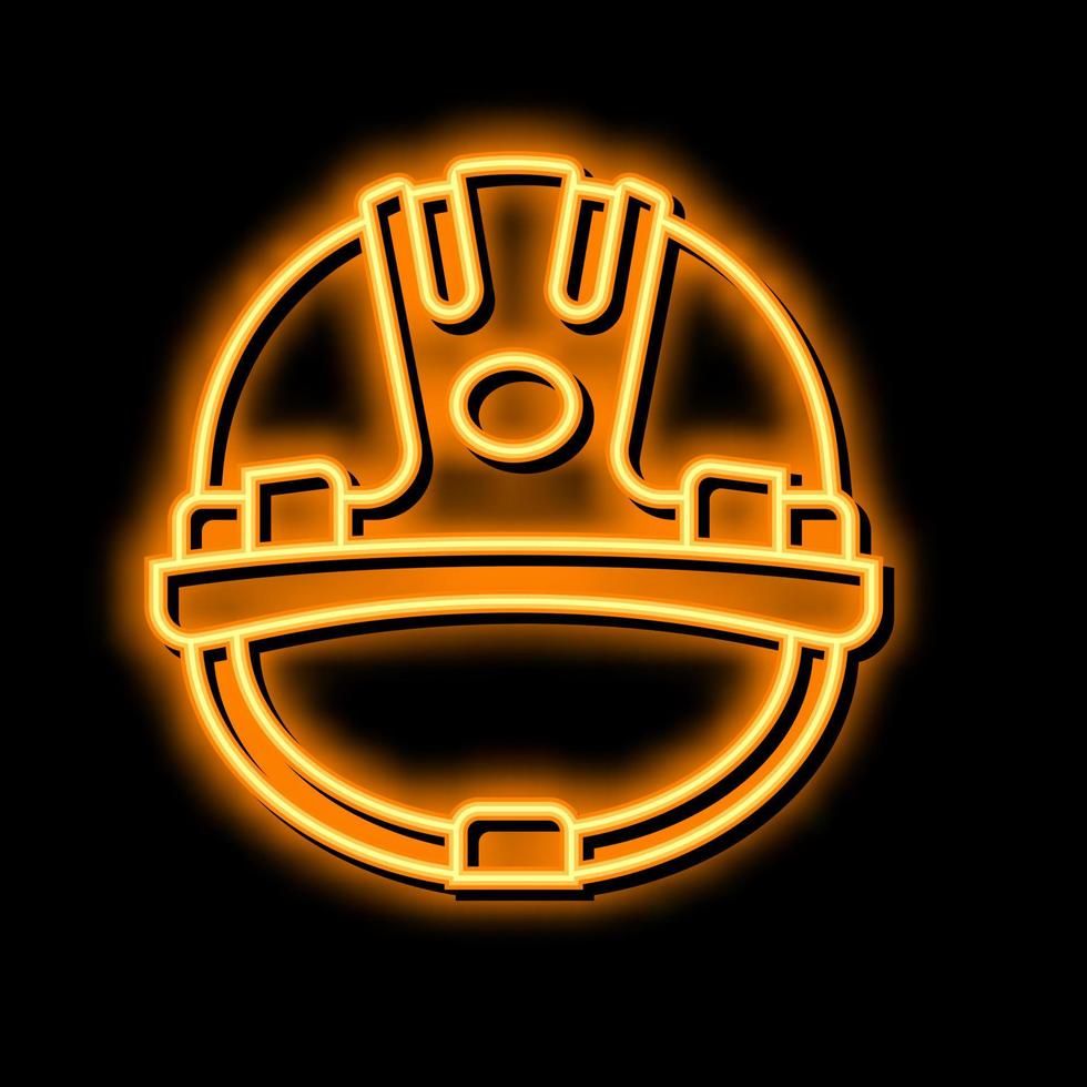 Helm Baumeister Neon- glühen Symbol Illustration vektor