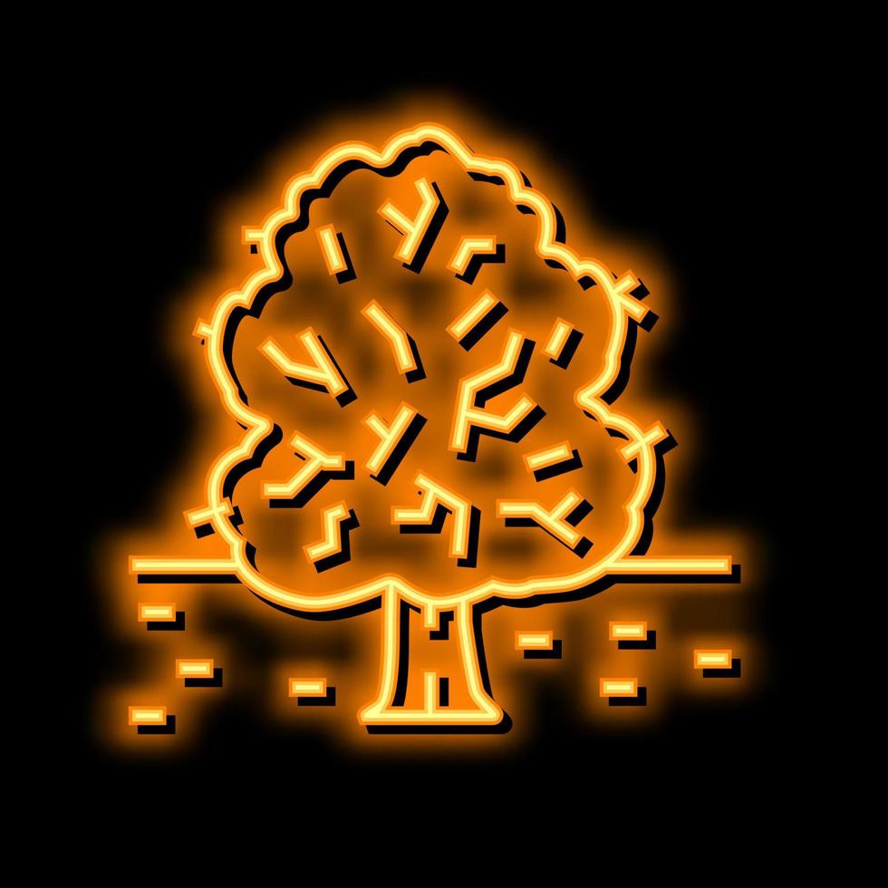 Park Baum Neon- glühen Symbol Illustration vektor