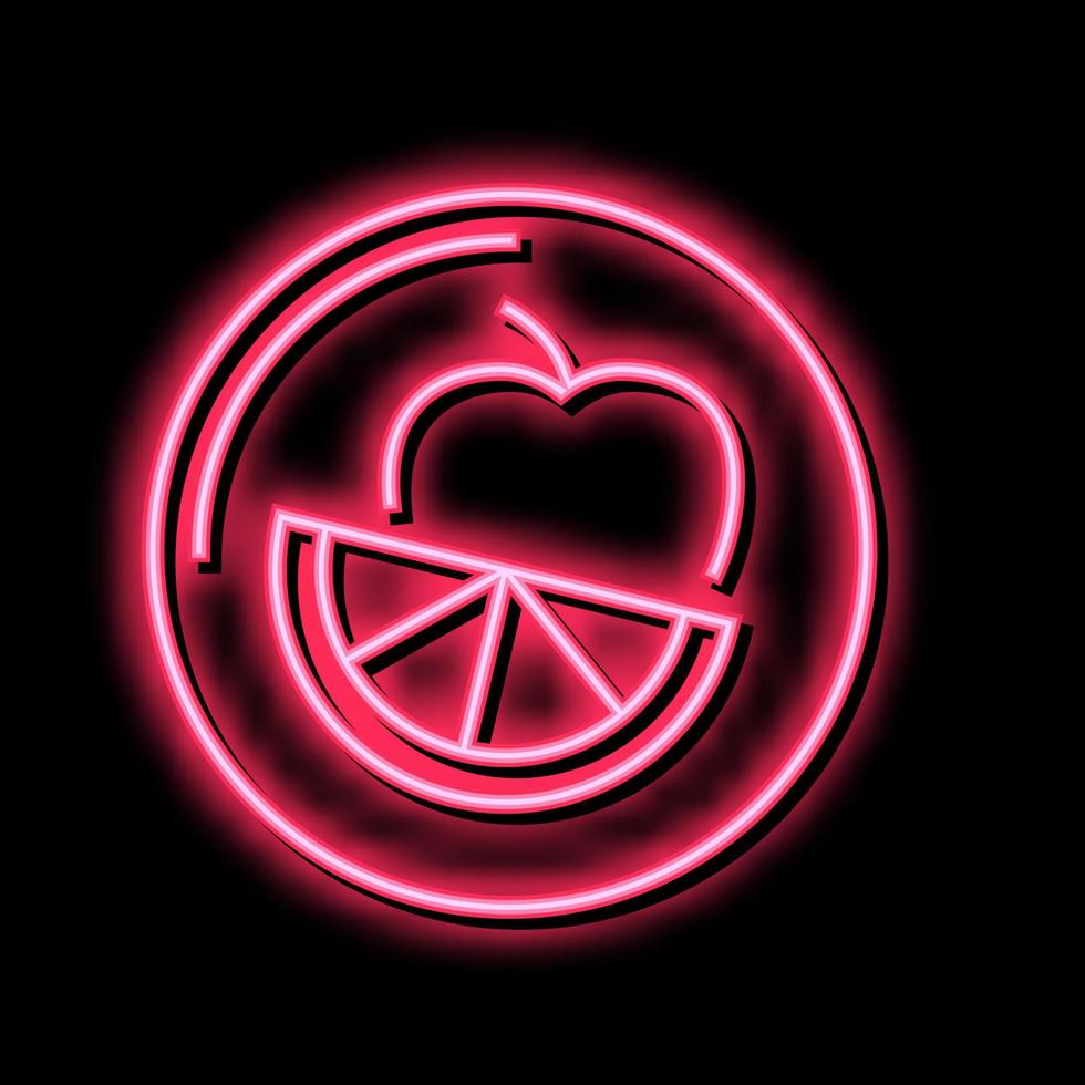 Früchte Abteilung Geschäft Neon- glühen Symbol Illustration vektor