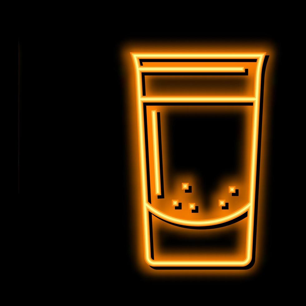 vodka dryck dryck neon glöd ikon illustration vektor