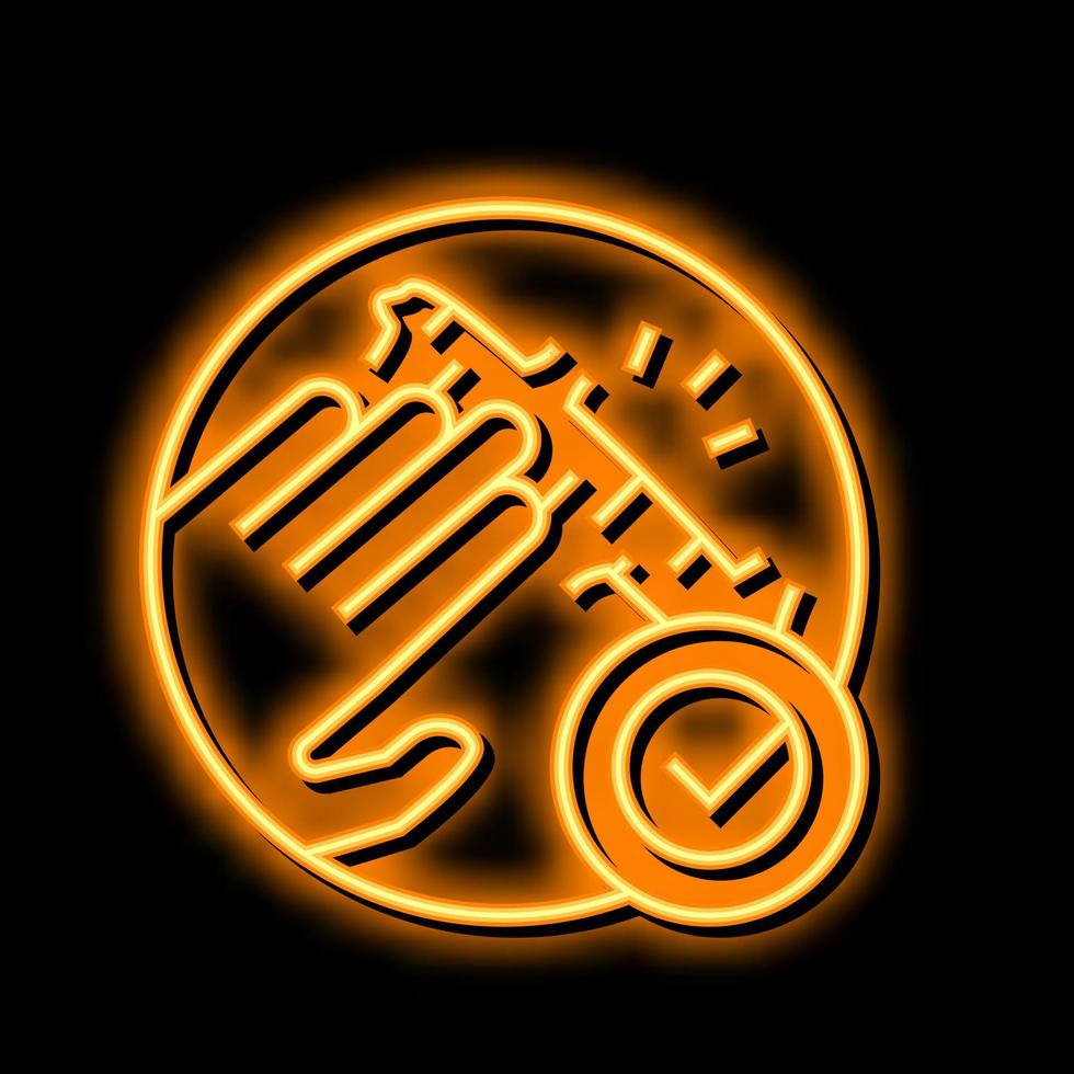 Massage Narbe Neon- glühen Symbol Illustration vektor