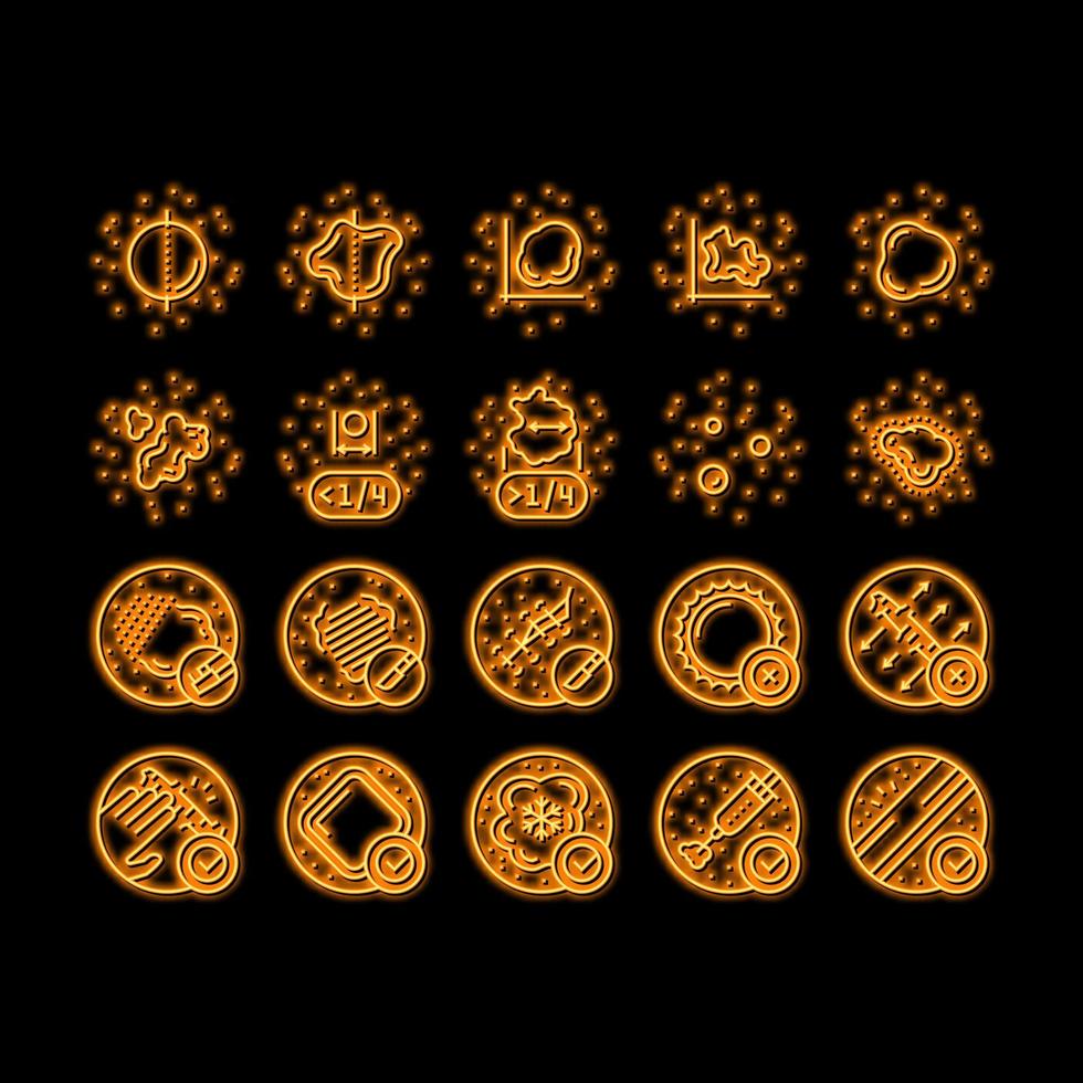 Maulwurf Haut Problem und Krankheit Neon- glühen Symbol Illustration vektor