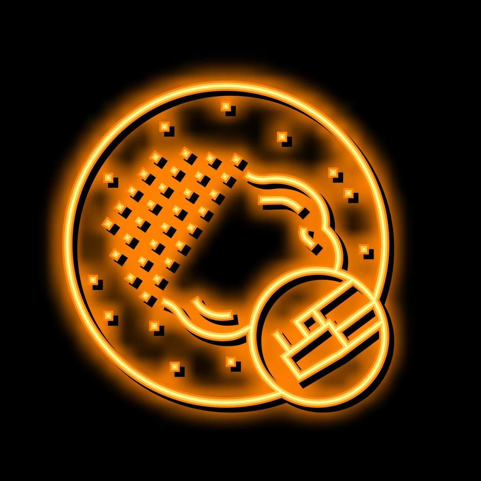 Laser- Maulwurf Entfernung Neon- glühen Symbol Illustration vektor