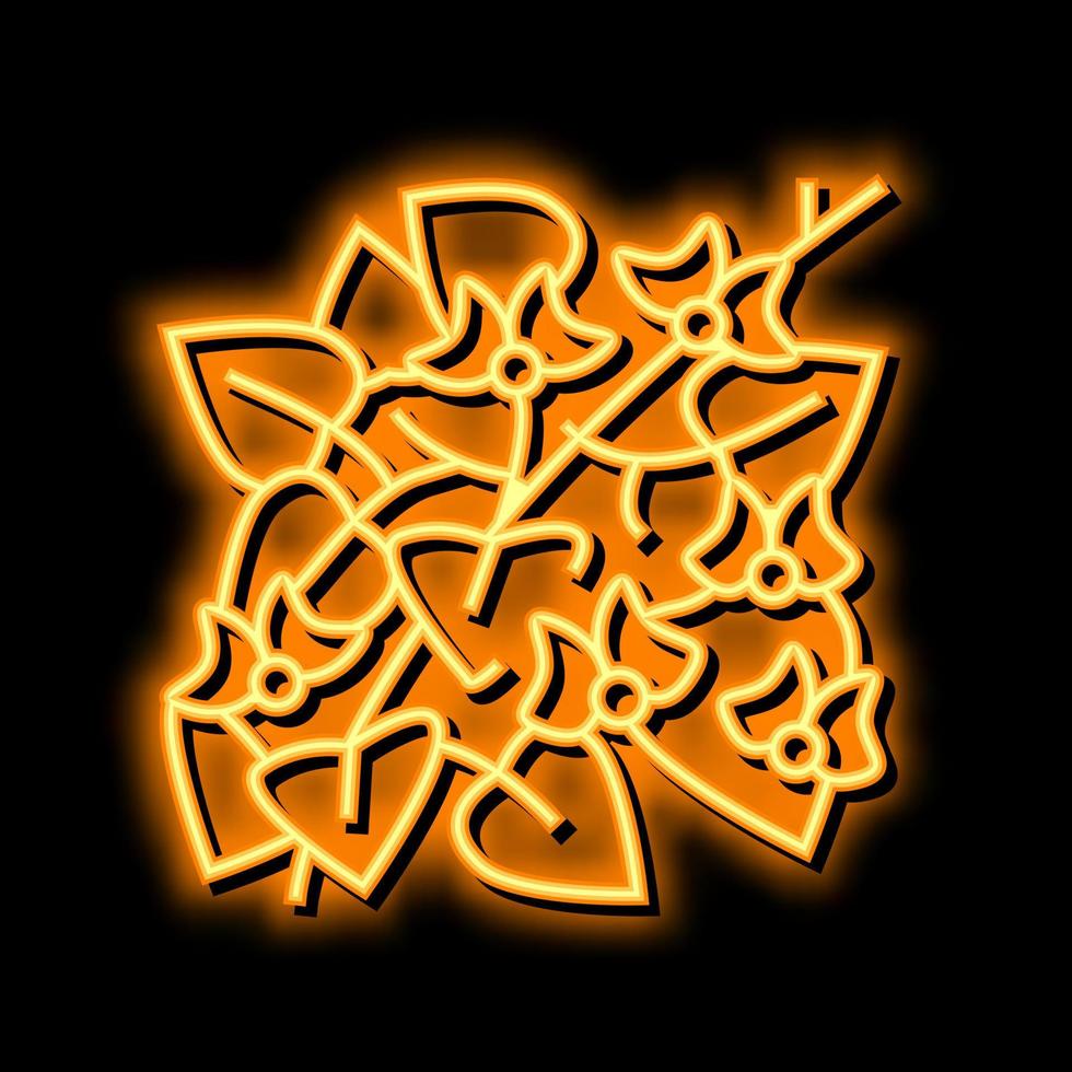 Hyazinthe Bohne Neon- glühen Symbol Illustration vektor