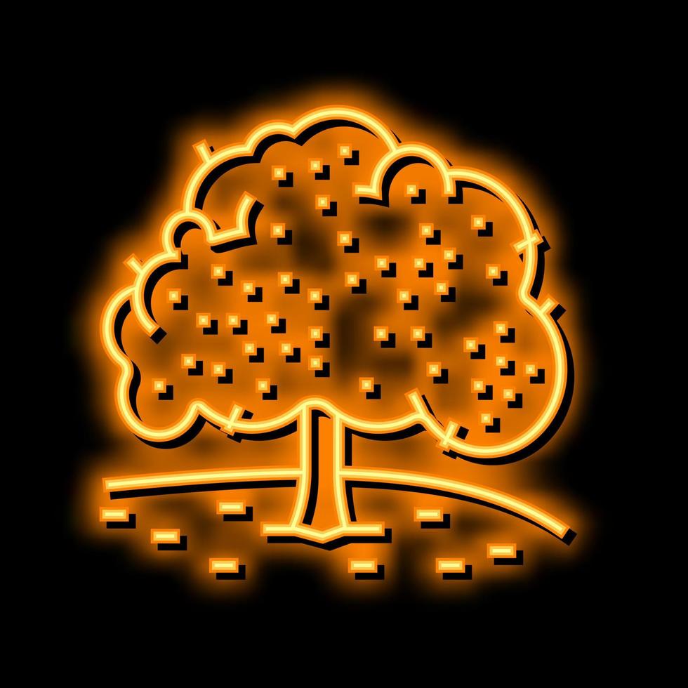 Kirsche Baum Neon- glühen Symbol Illustration vektor