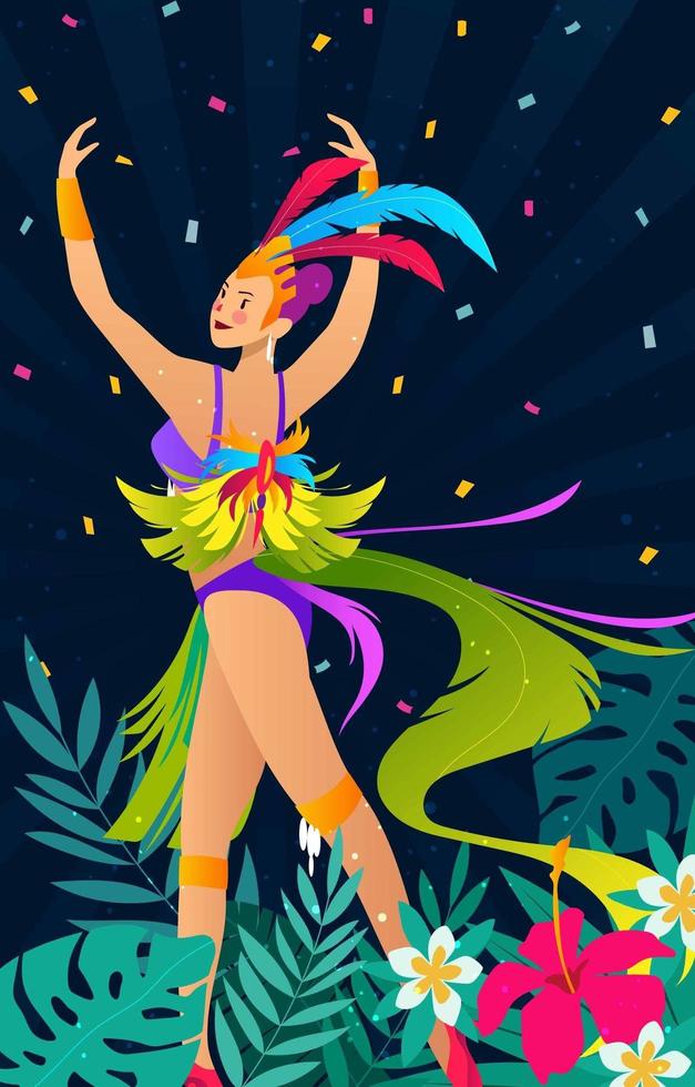 brasilianisches Samba-Tanzfestival vektor