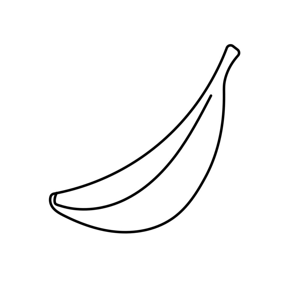 banan frukt klotter ikon vektor
