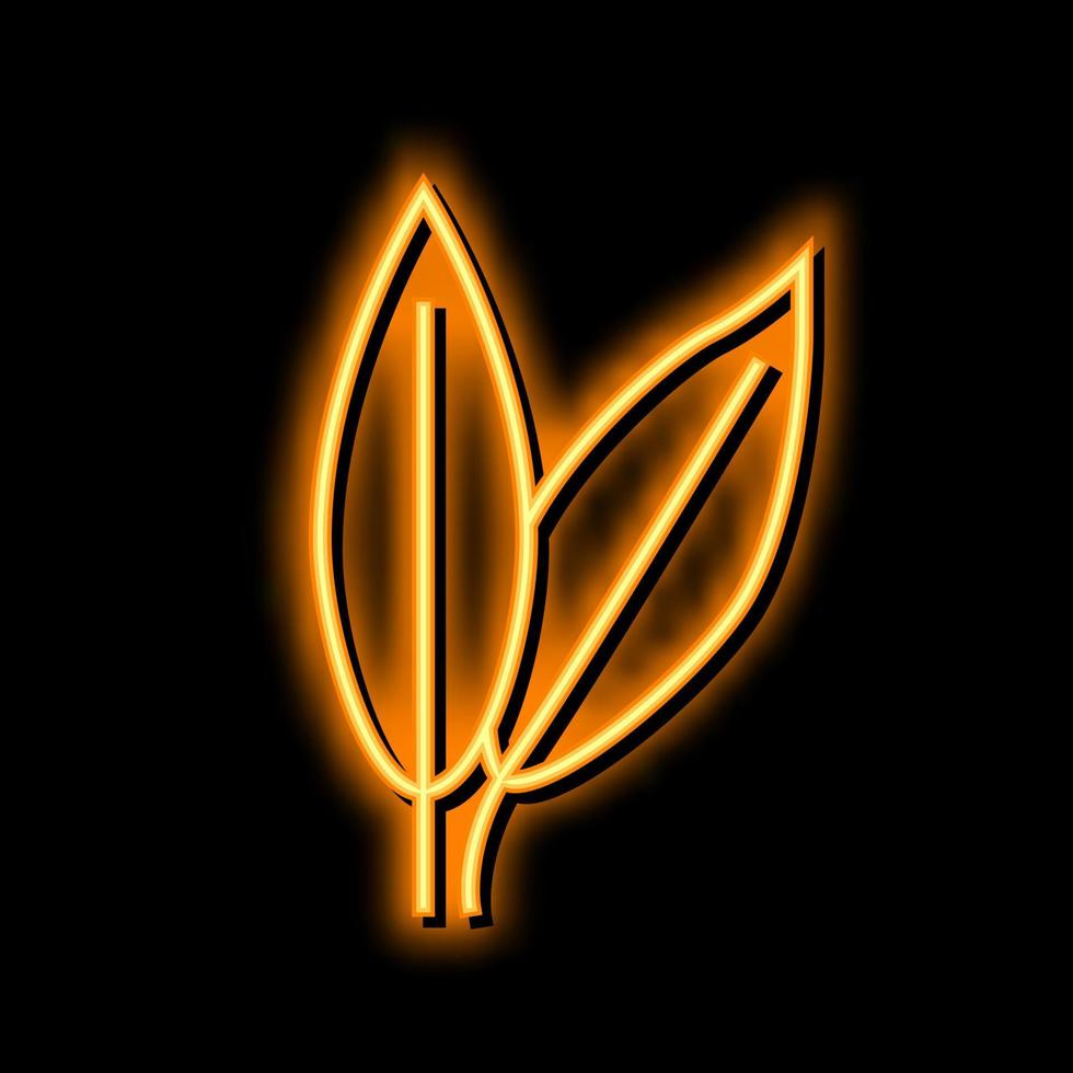 Kirsche Blatt Neon- glühen Symbol Illustration vektor