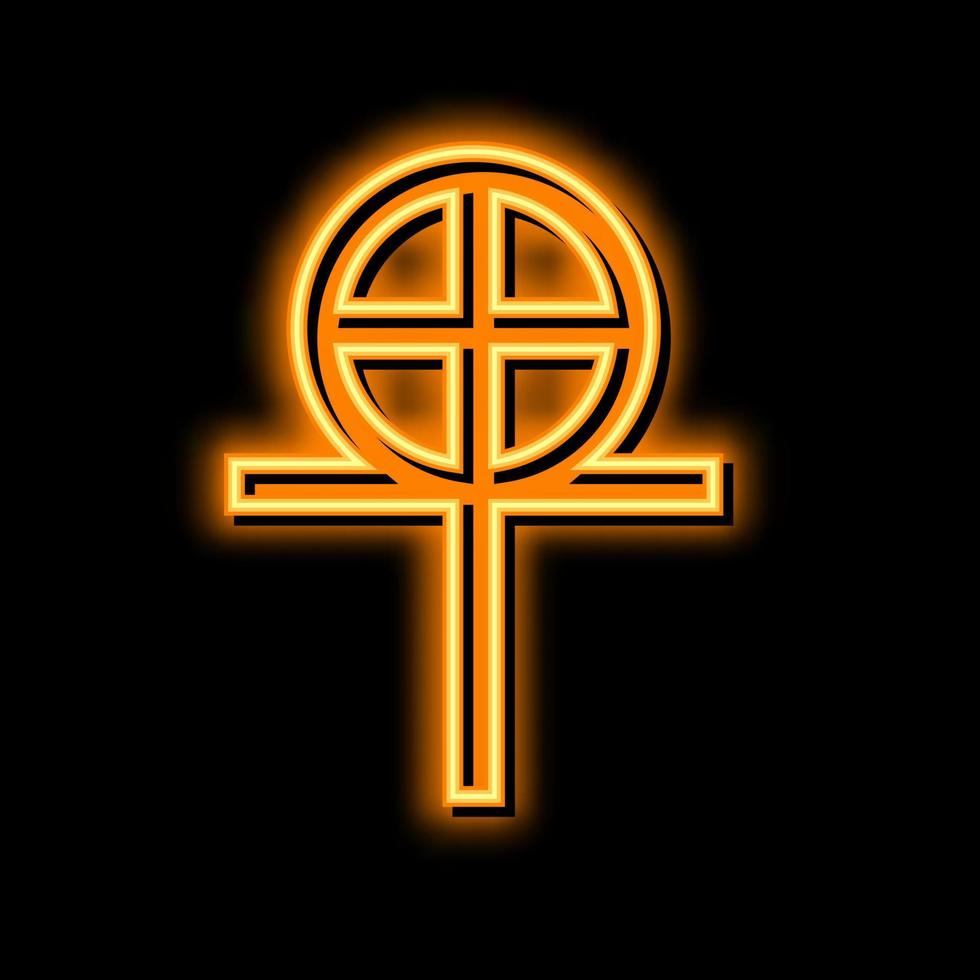 gnosticism religion neon glöd ikon illustration vektor