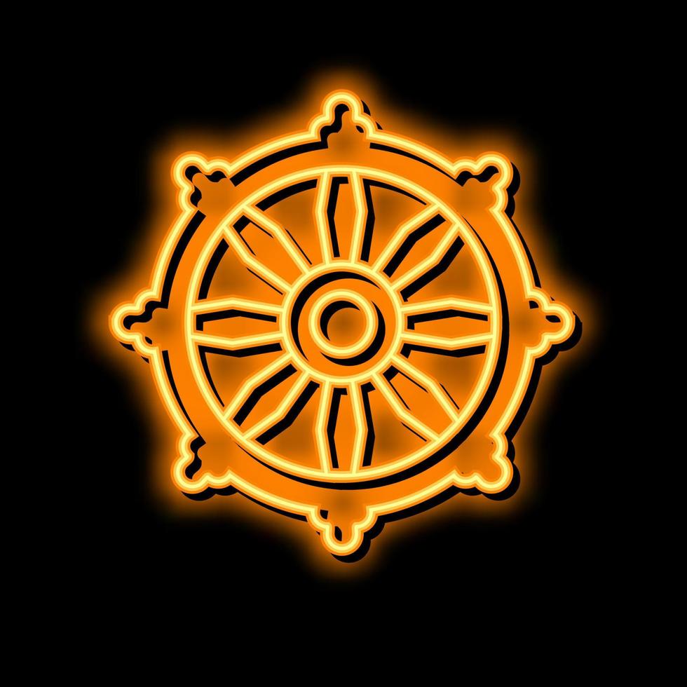 Buddhismus Religion Neon- glühen Symbol Illustration vektor