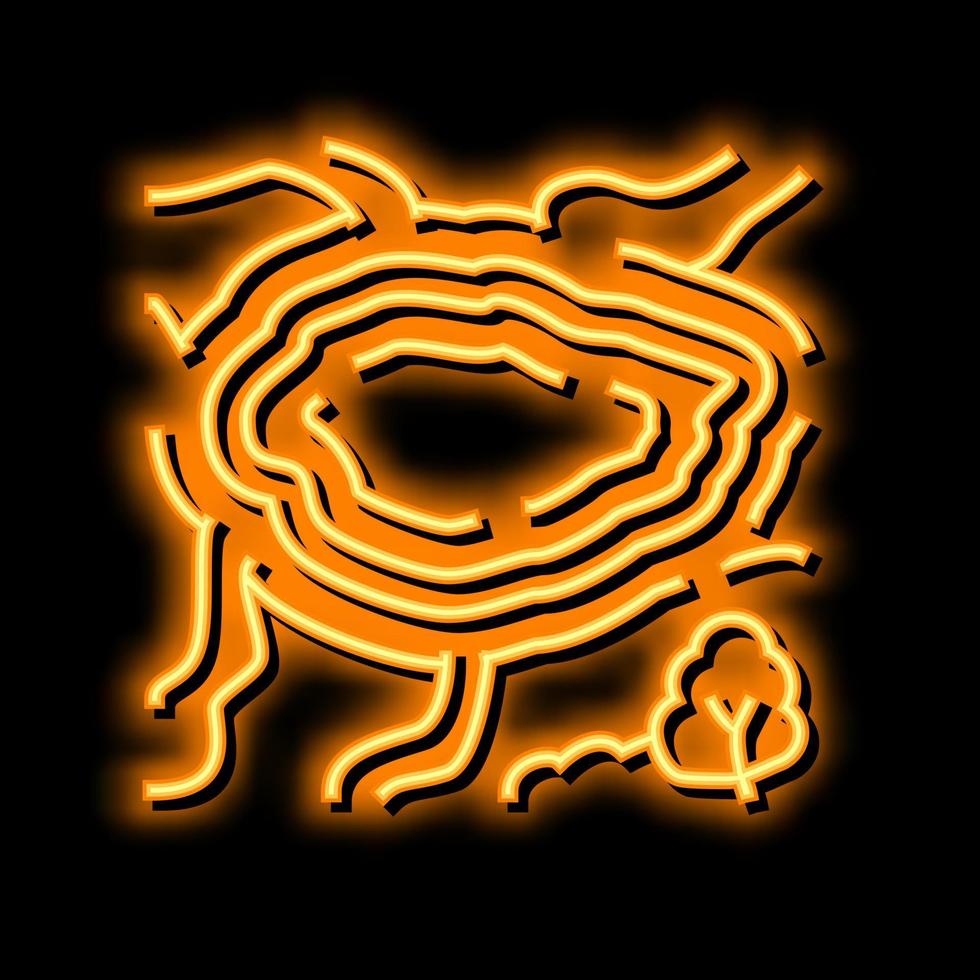 Yellowstone National Park Neon- glühen Symbol Illustration vektor