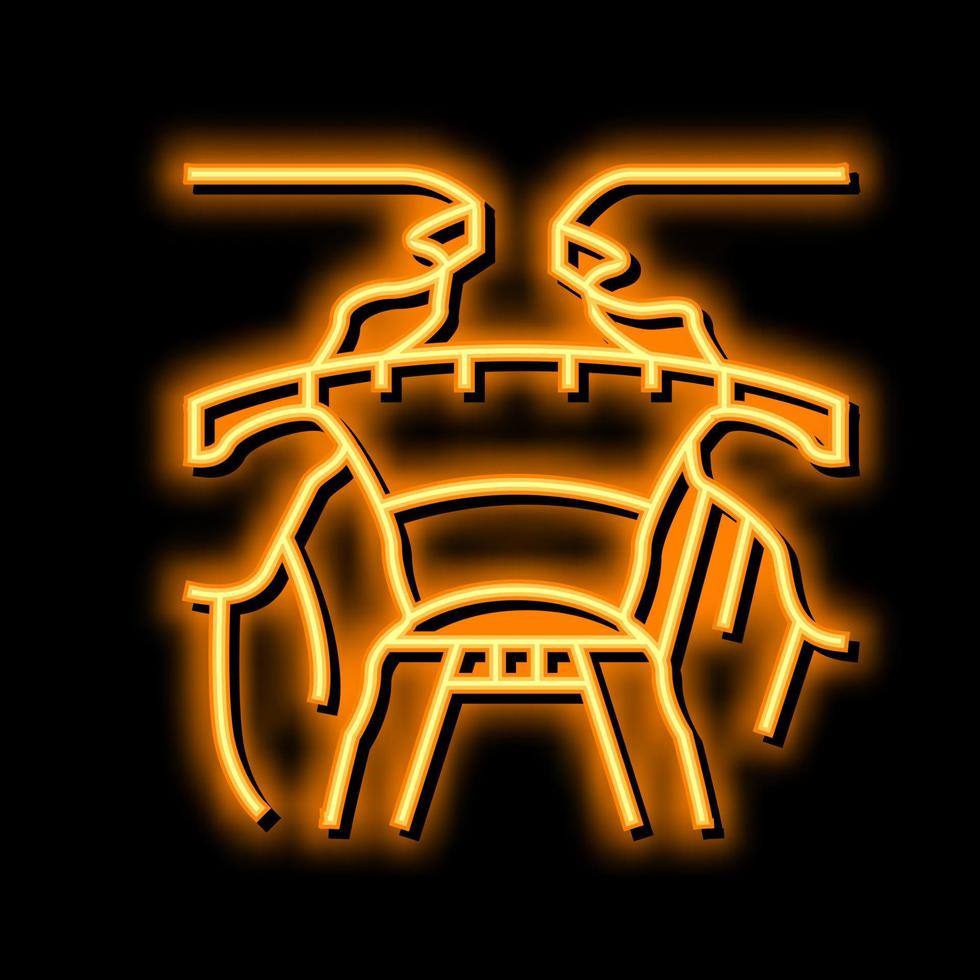 Staubsauger Damm Neon- glühen Symbol Illustration vektor