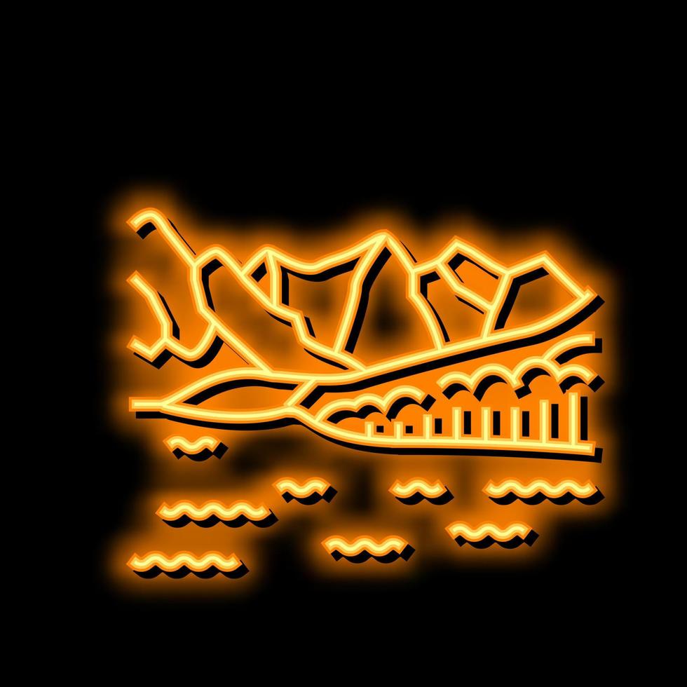 banff nationell parkera neon glöd ikon illustration vektor