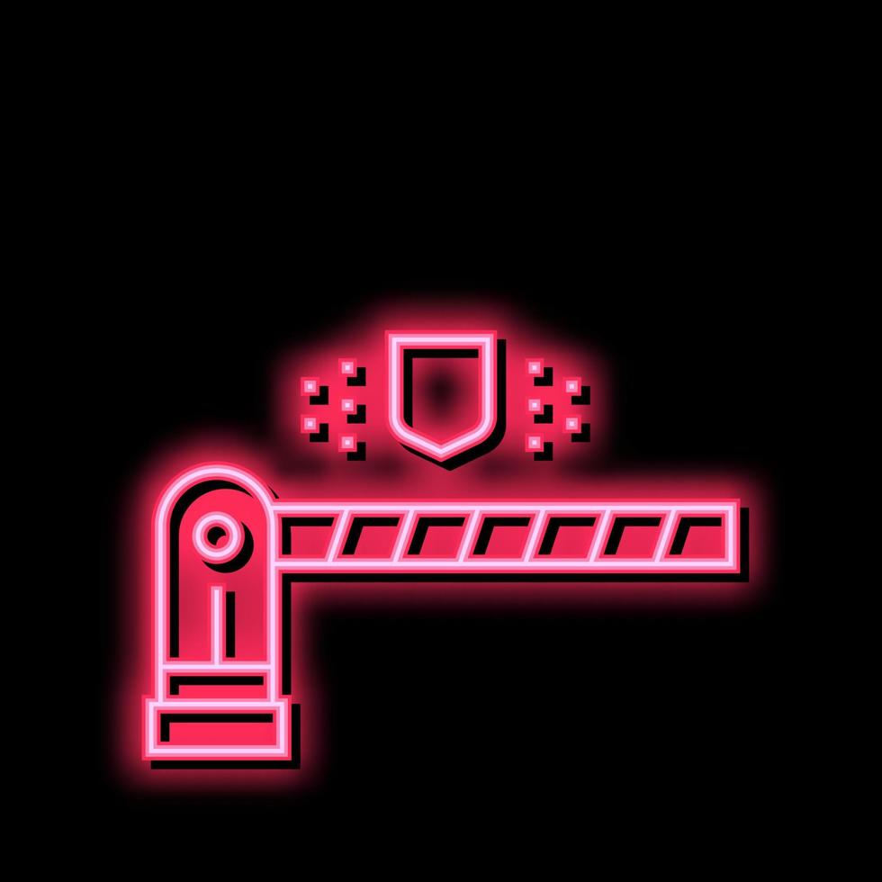 straßenbarriere neonglühen symbol illustration vektor