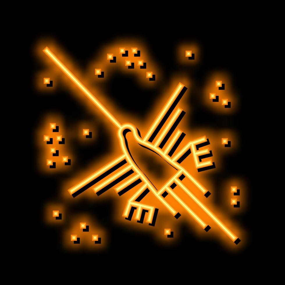 nazca Bild Neon- glühen Symbol Illustration vektor