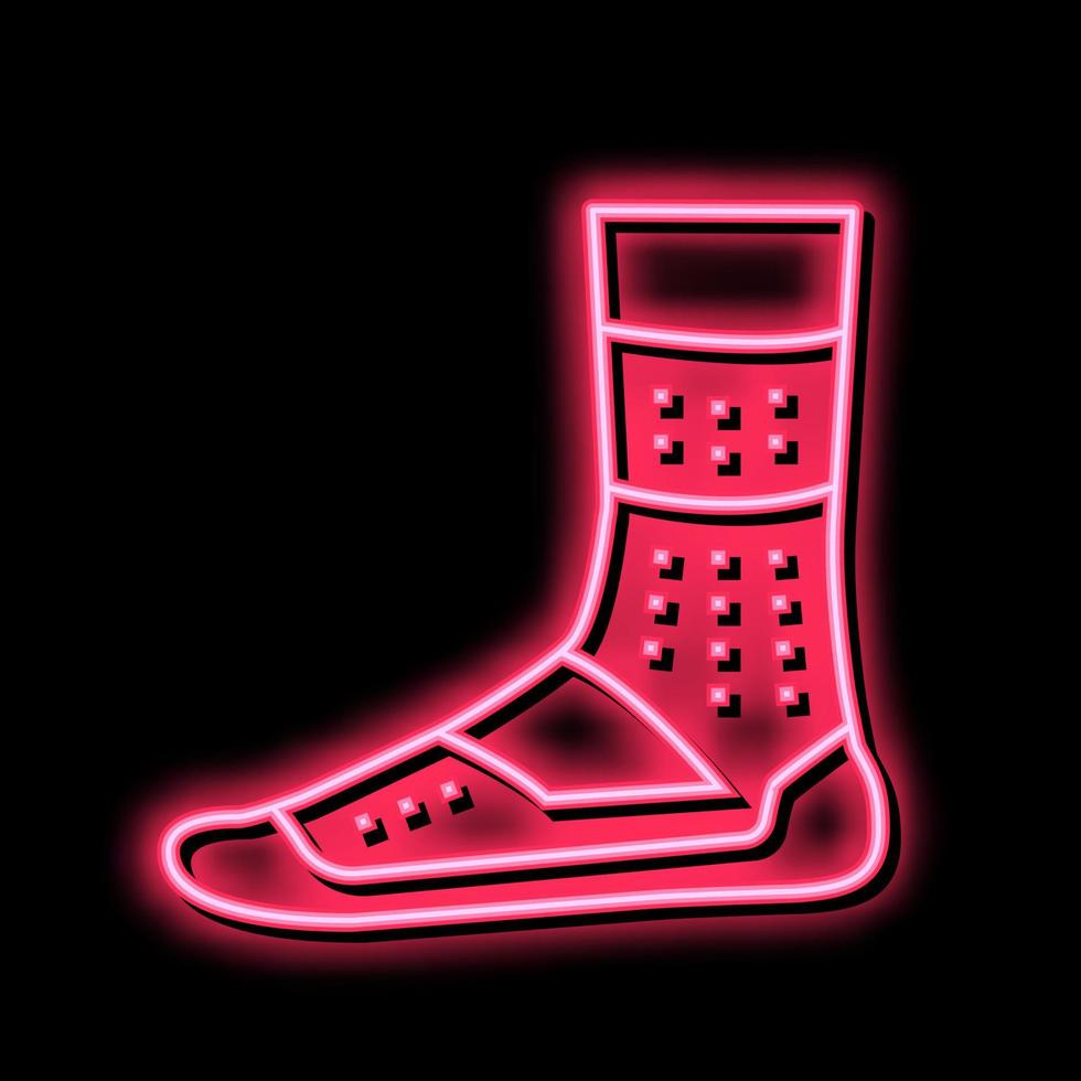 sport strumpa neon glöd ikon illustration vektor