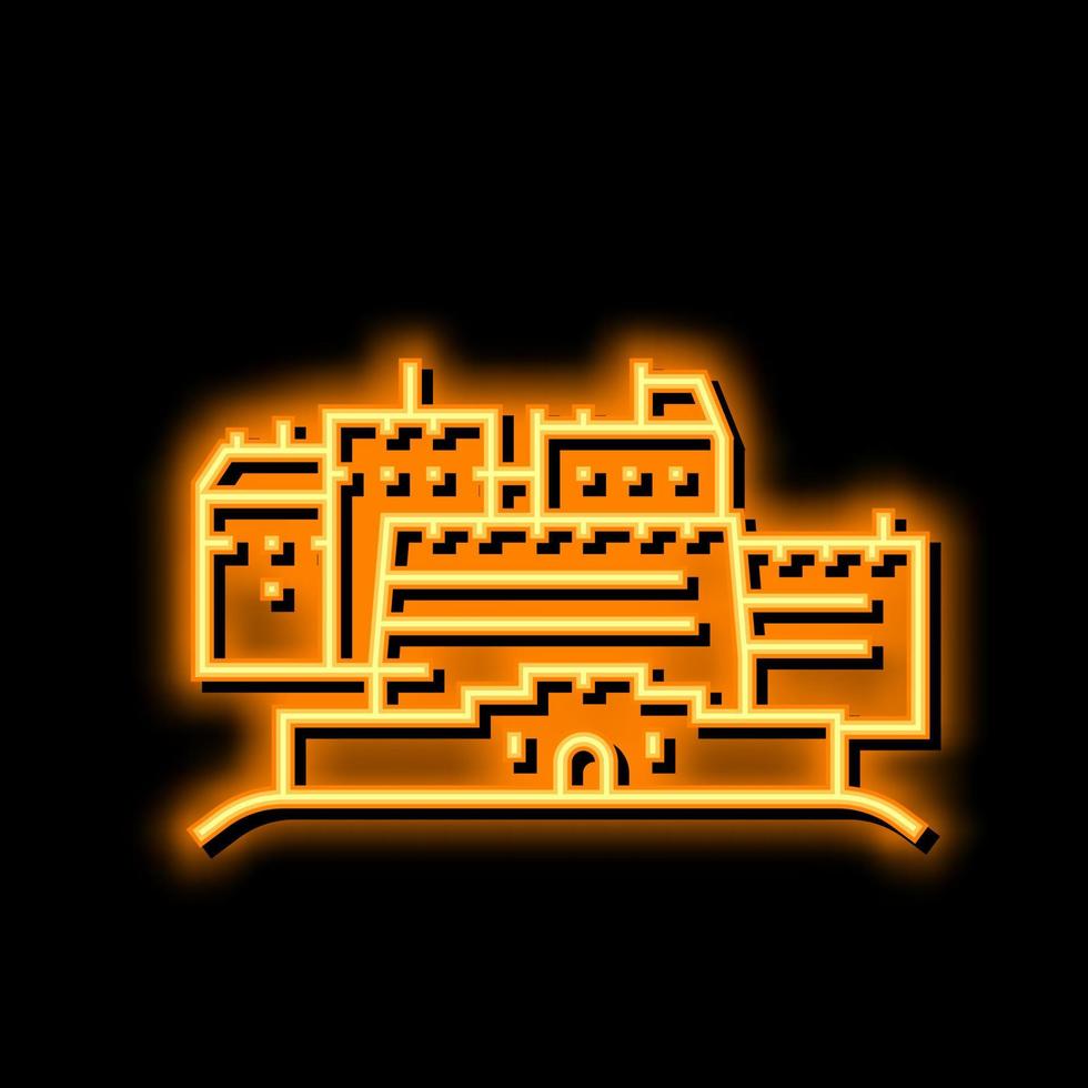 Edinburgh Schloss Neon- glühen Symbol Illustration vektor