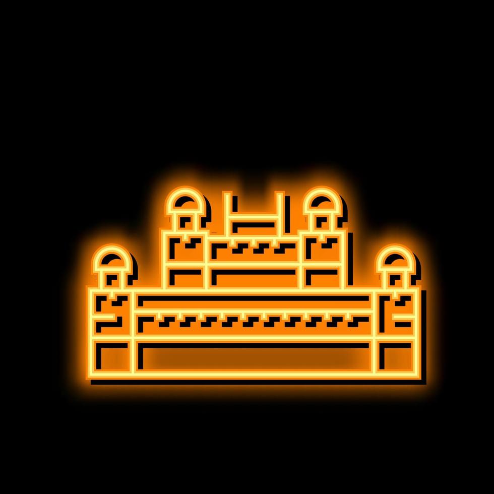 rot Fort Neon- glühen Symbol Illustration vektor