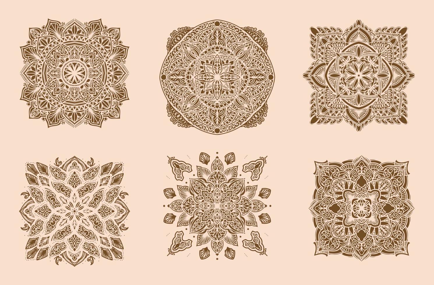 henna mandala mönster design vektor