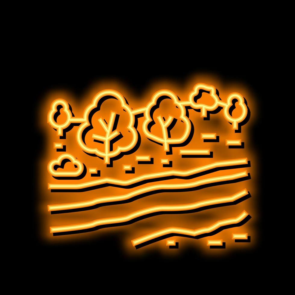 serengeti nationell parkera neon glöd ikon illustration vektor