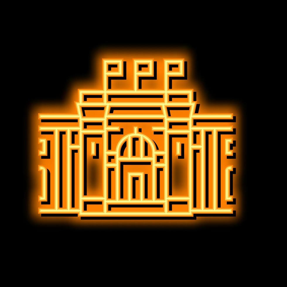 cairo museum neon glöd ikon illustration vektor