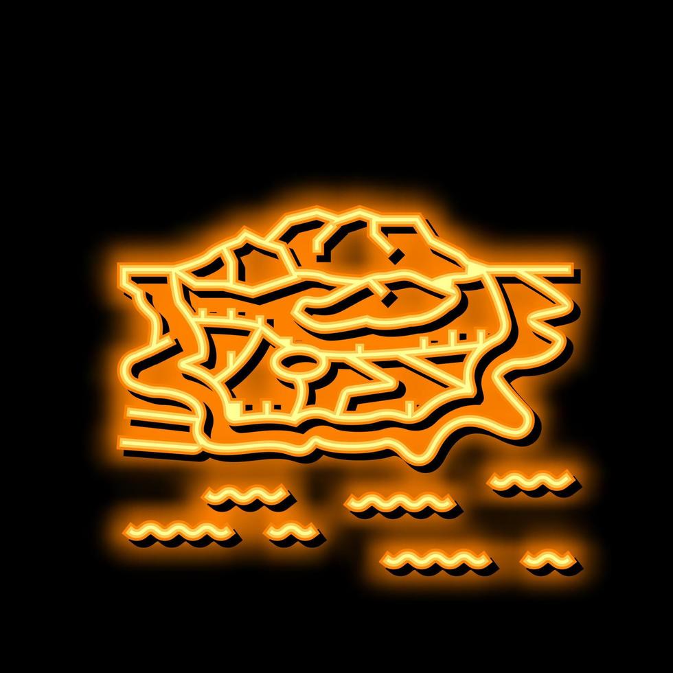 Kap Stadt, Dorf Neon- glühen Symbol Illustration vektor