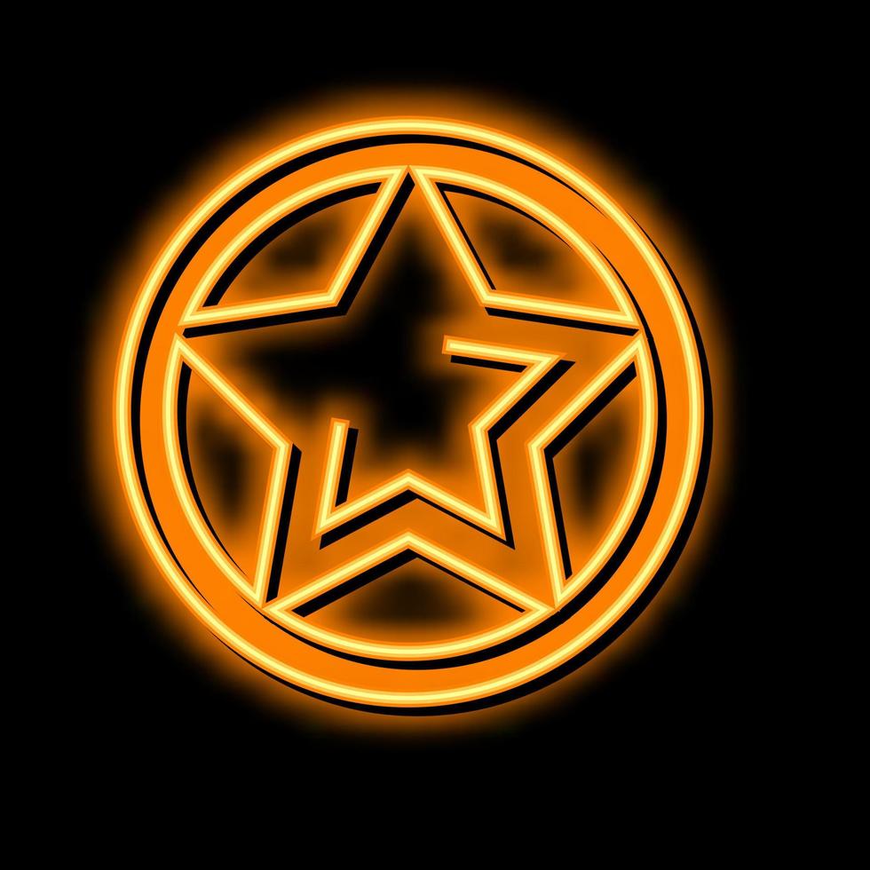 Star Spiel vergeben Neon- glühen Symbol Illustration vektor