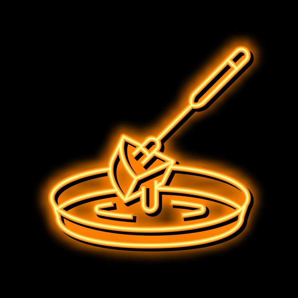 ost fondue tillverkare neon glöd ikon illustration vektor