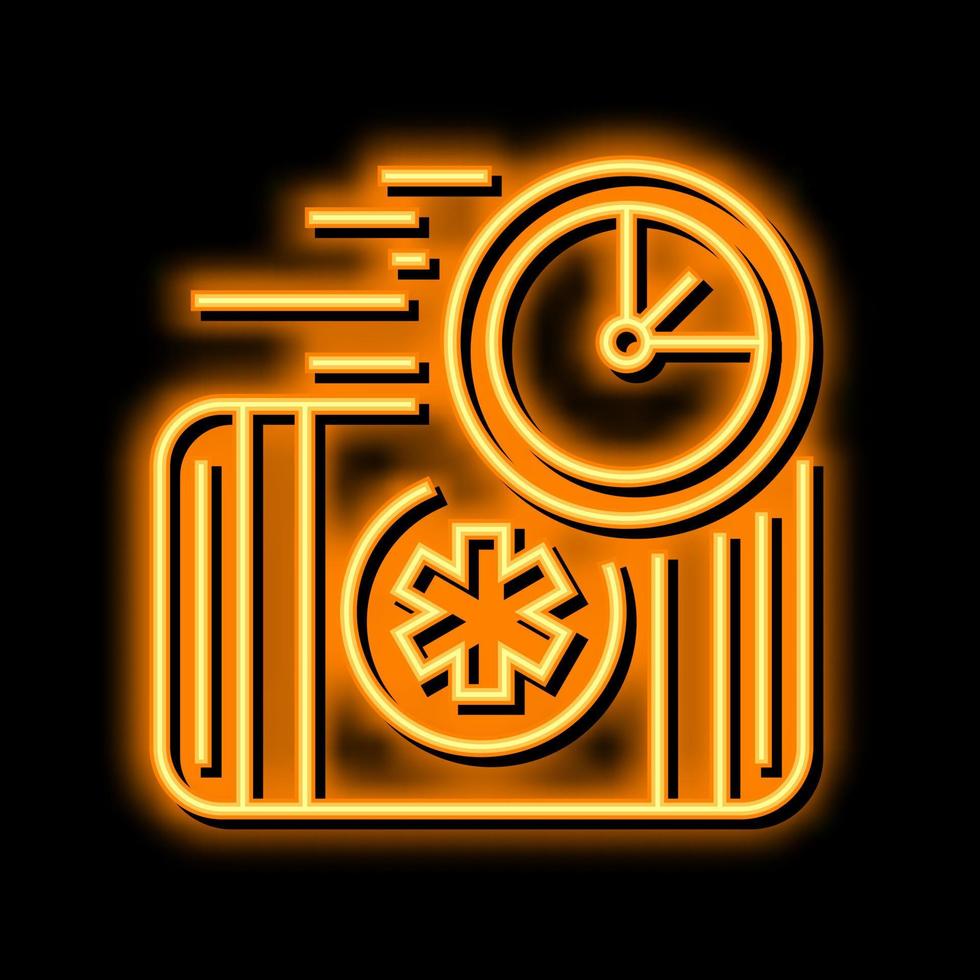 Dringlichkeit Hilfe Neon- glühen Symbol Illustration vektor