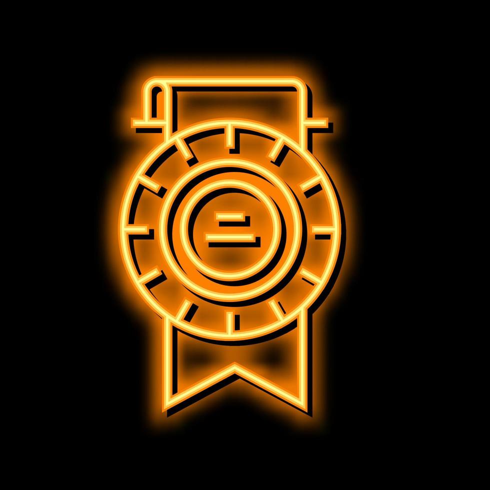 Belohnung sportlich Turnier Neon- glühen Symbol Illustration vektor