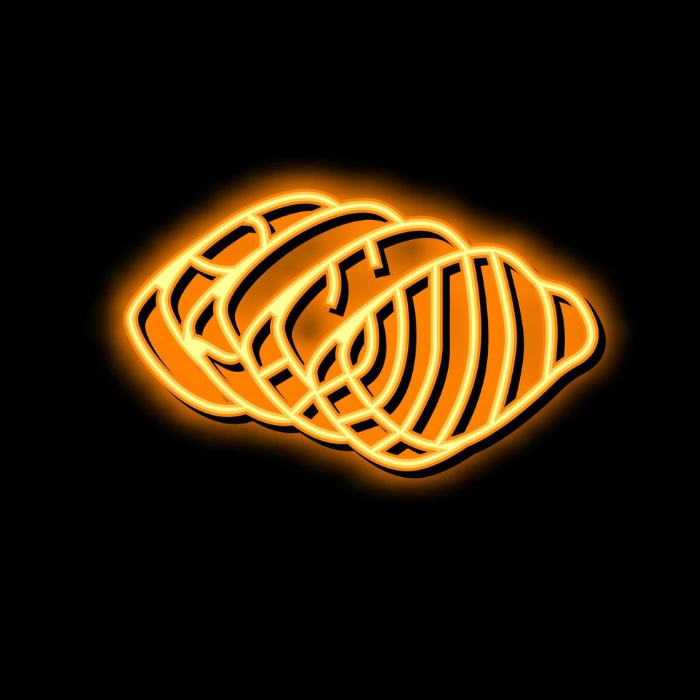 sashimi lax neon glöd ikon illustration vektor