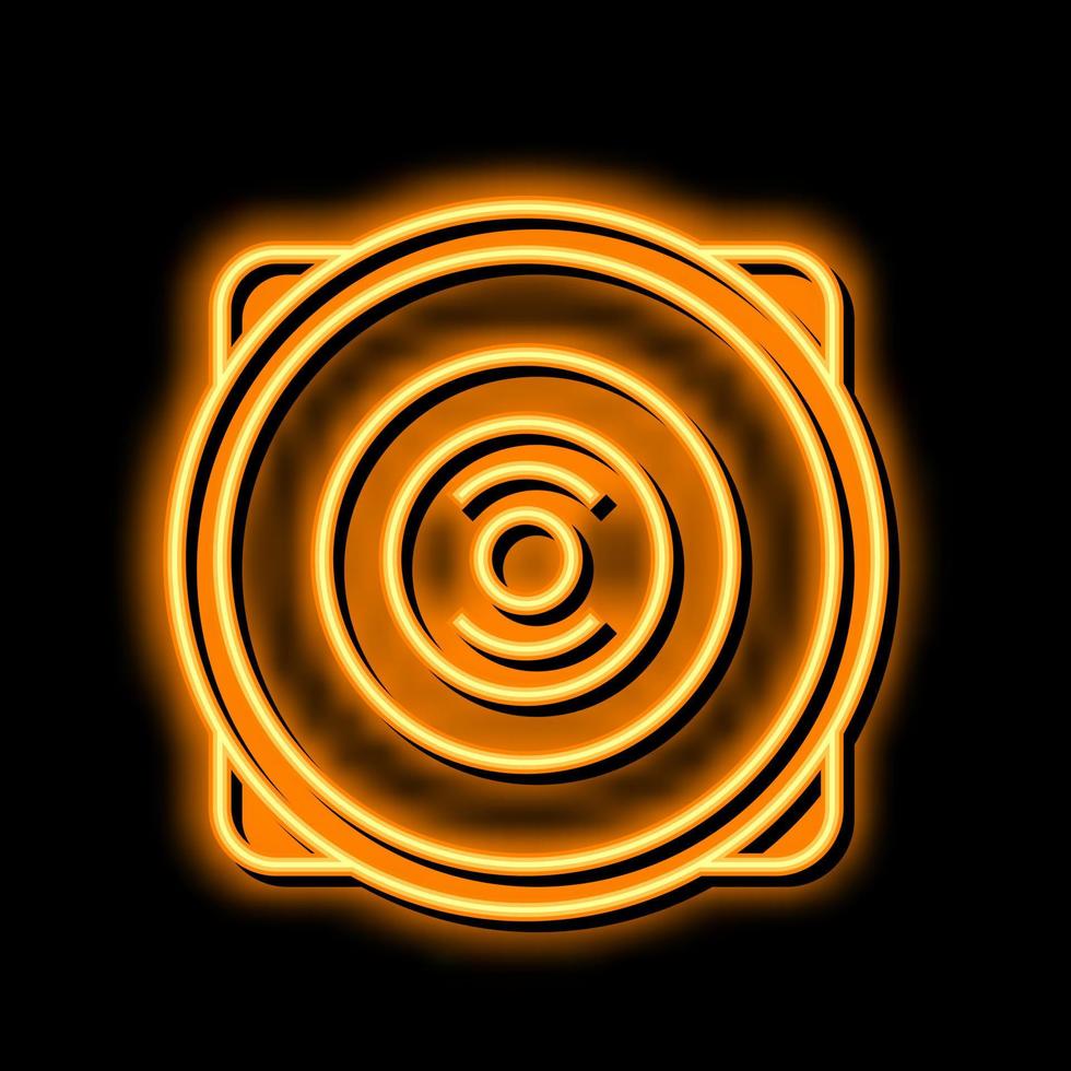 Glocke Alarm Neon- glühen Symbol Illustration vektor