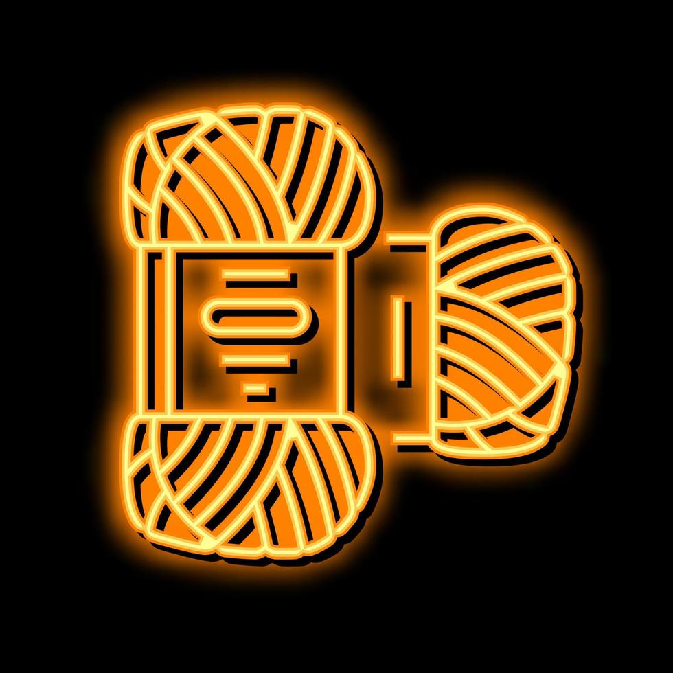 Garn wolle Neon- glühen Symbol Illustration vektor