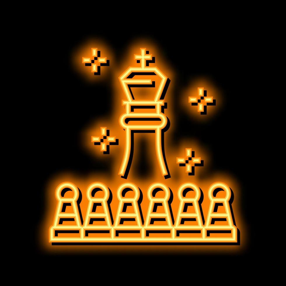 Führer von Spiel Neon- glühen Symbol Illustration vektor