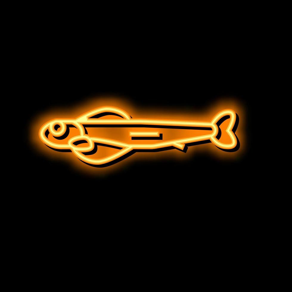 Alevinen Lachs Neon- glühen Symbol Illustration vektor