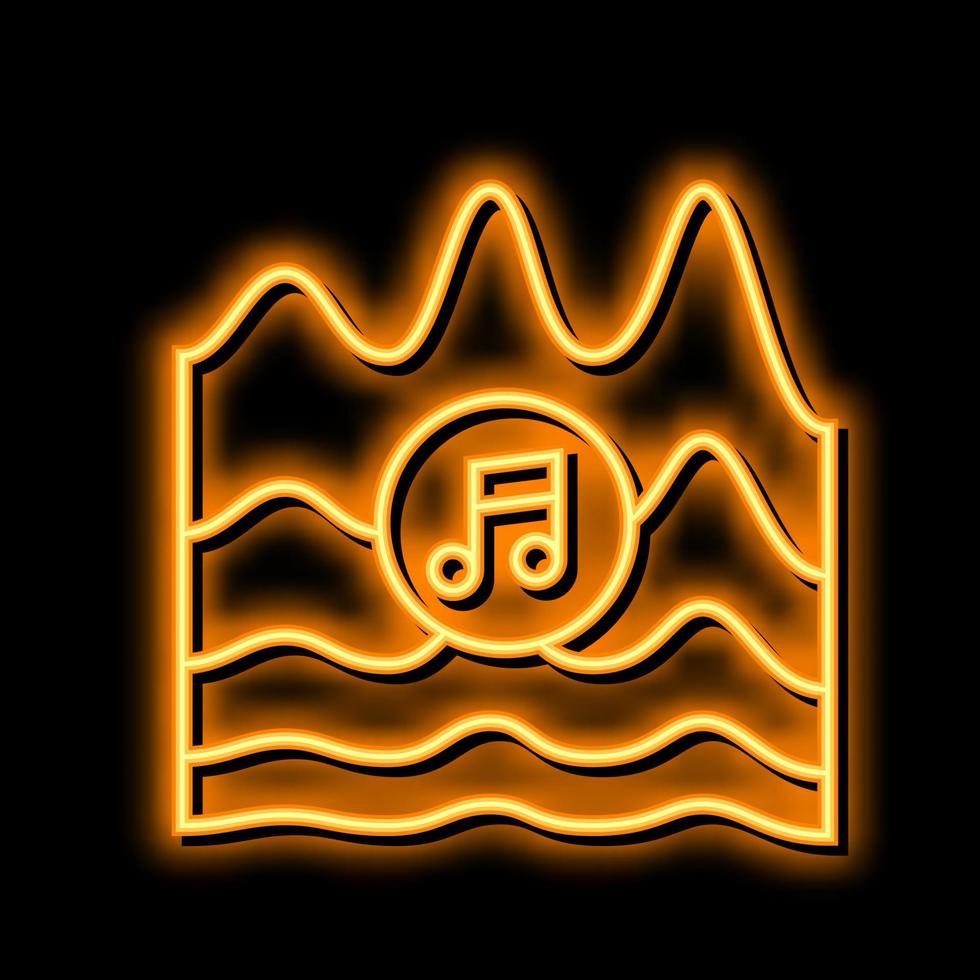 Ton Musik- Neon- glühen Symbol Illustration vektor