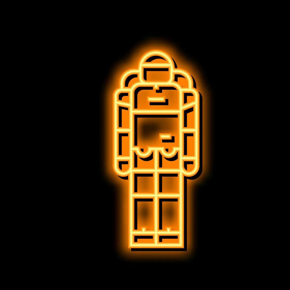 Wissenschaft Roboter Neon- glühen Symbol Illustration vektor