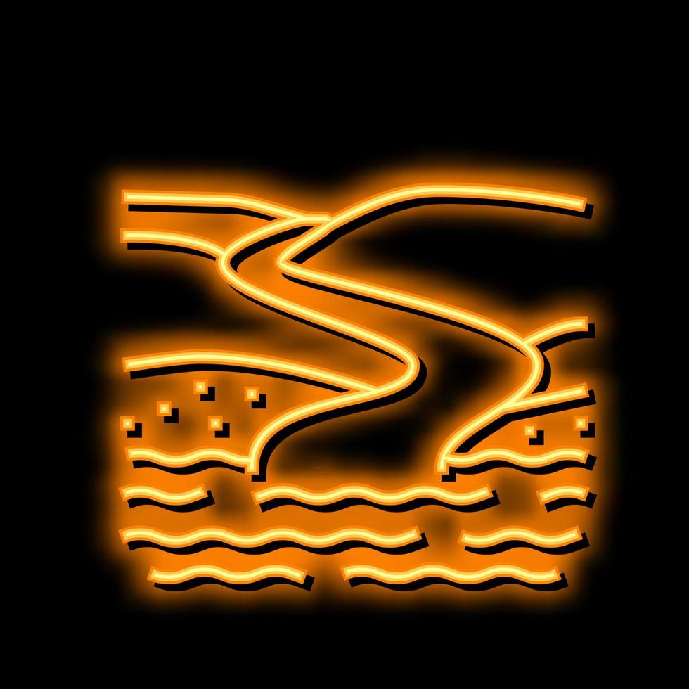 Fluss Mund Neon- glühen Symbol Illustration vektor