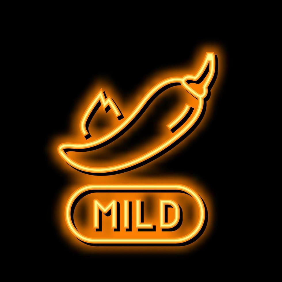 würzig Niveau mild Neon- glühen Symbol Illustration vektor