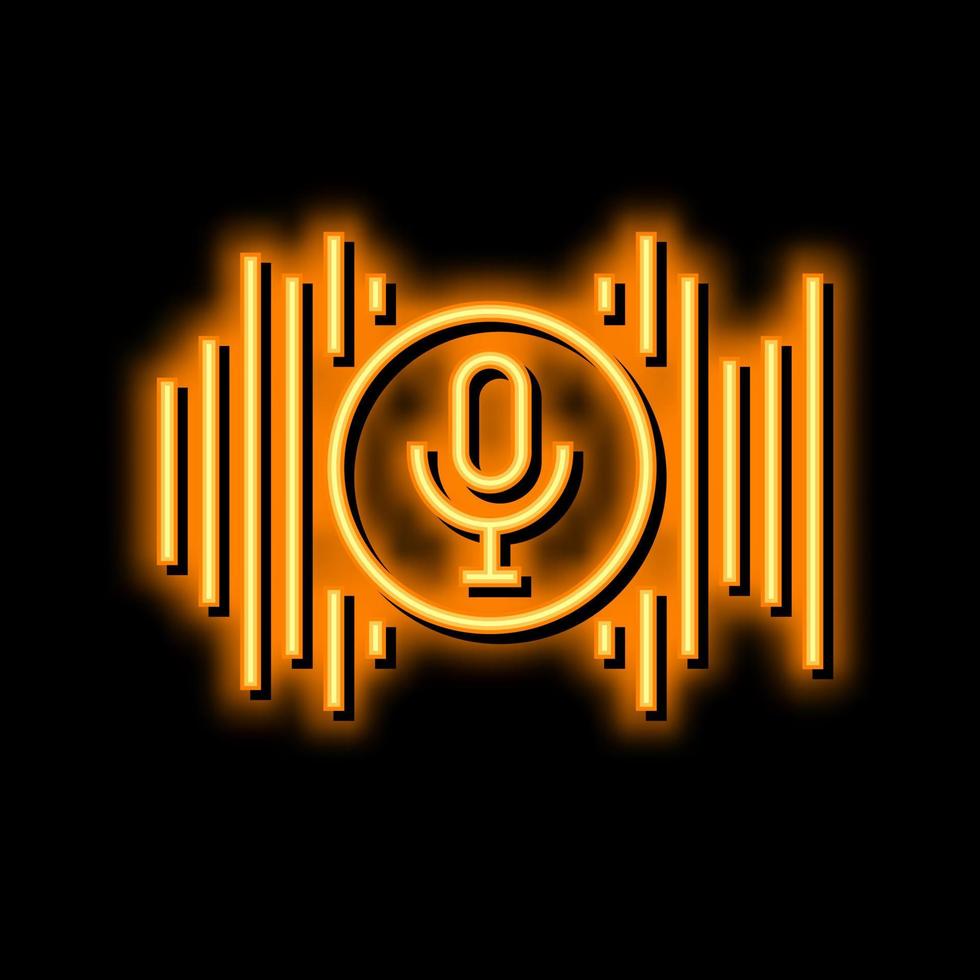 Audio- Musik- Neon- glühen Symbol Illustration vektor