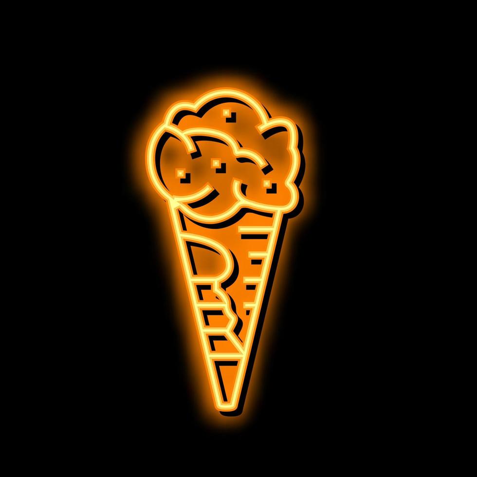 Italienisch Eis Sahne Neon- glühen Symbol Illustration vektor