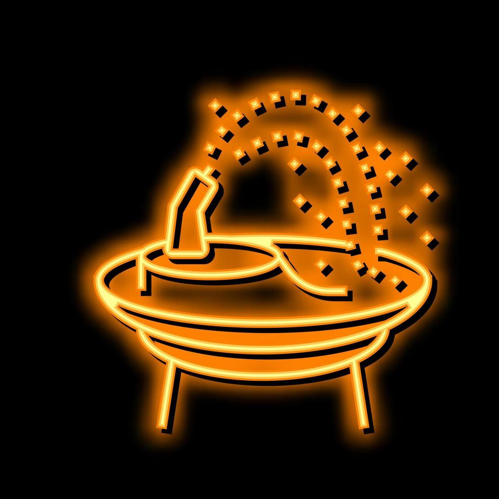 Trinken Brunnen Neon- glühen Symbol Illustration vektor