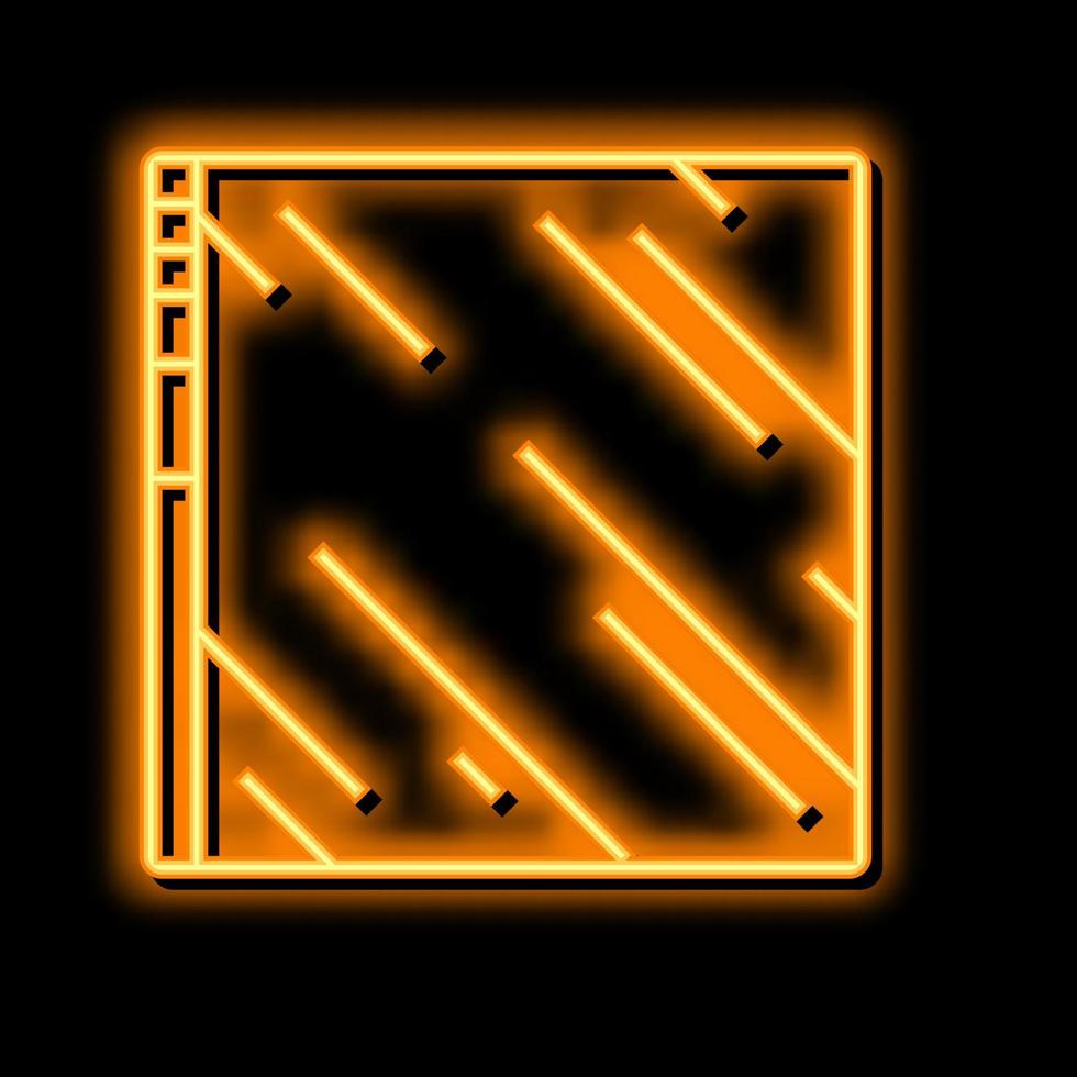 Acryl thermoplastisch Neon- glühen Symbol Illustration vektor