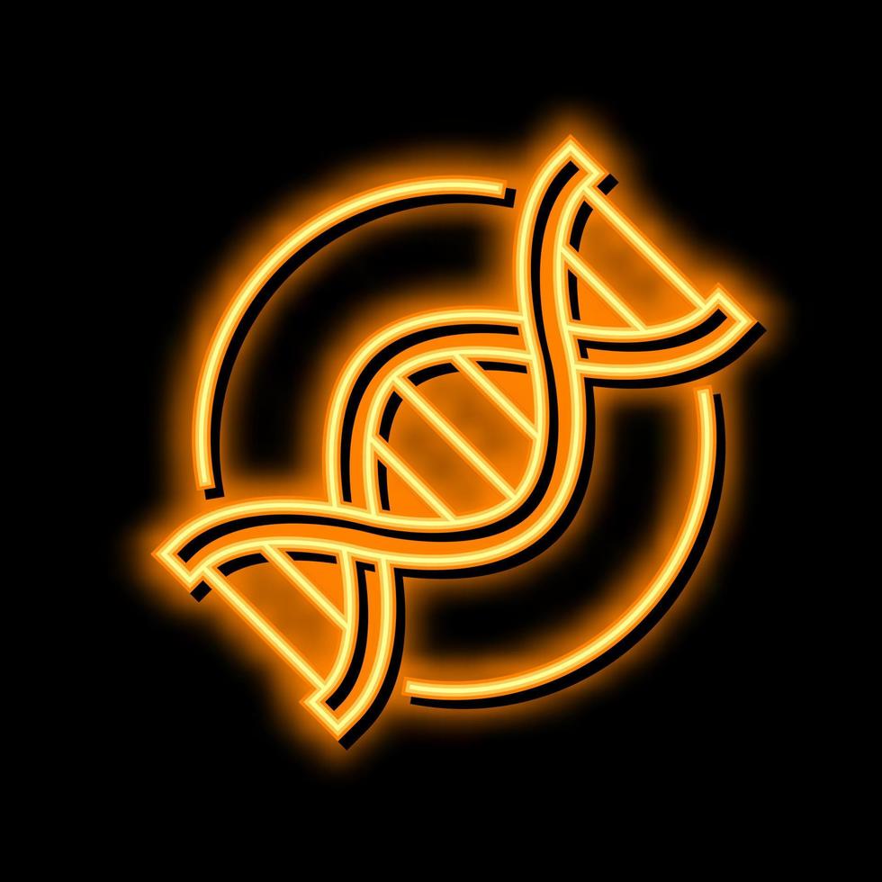 DNA Forschung Neon- glühen Symbol Illustration vektor