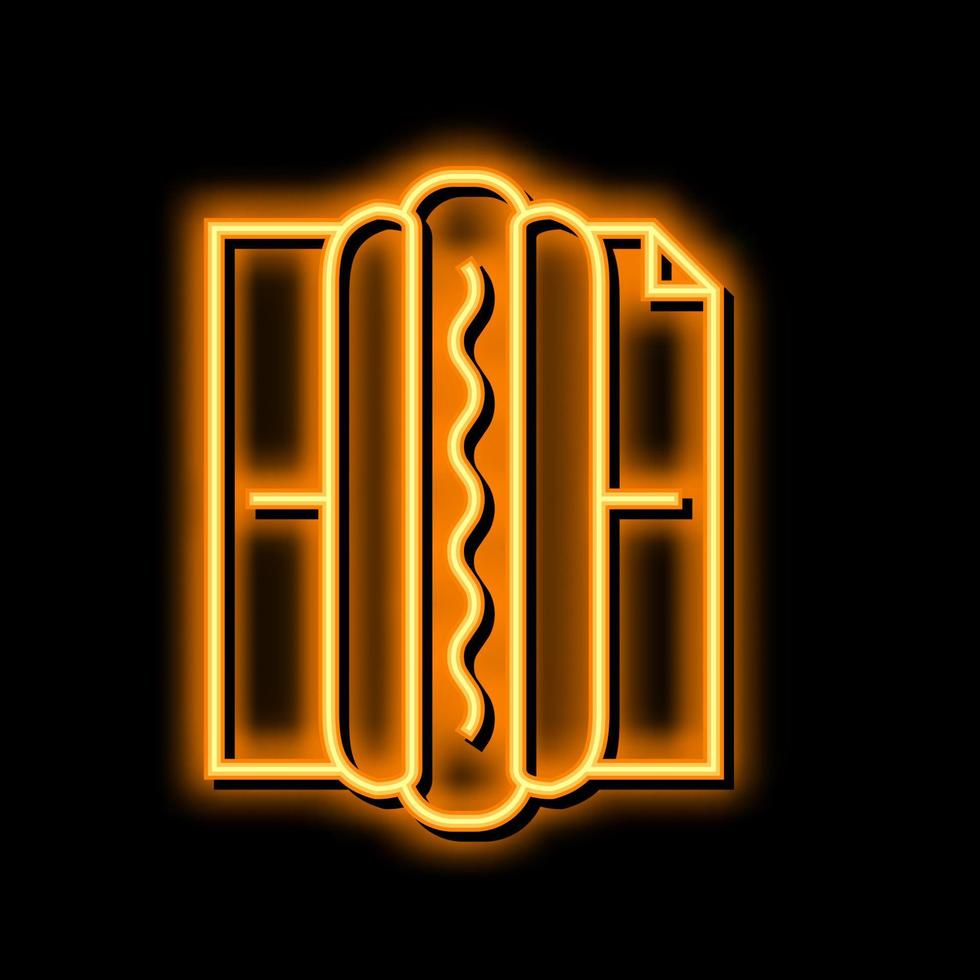 heiß Hund Straße Essen Neon- glühen Symbol Illustration vektor