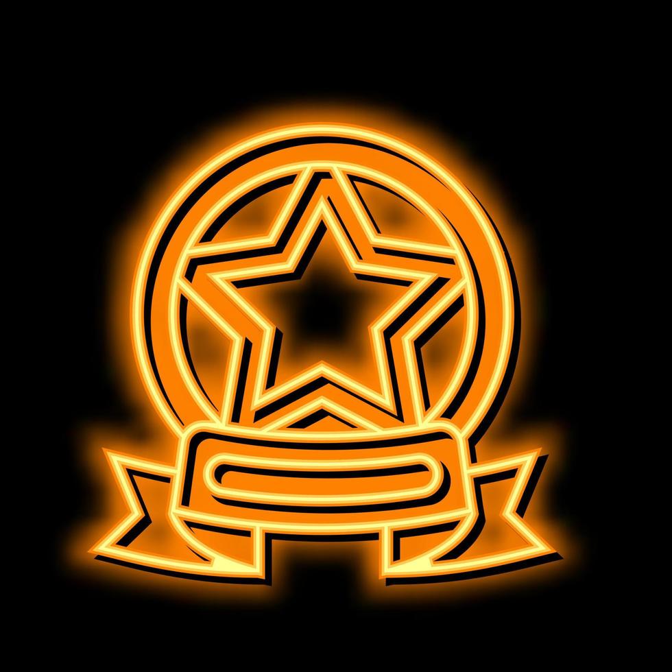 Erfolg Rang Neon- glühen Symbol Illustration vektor