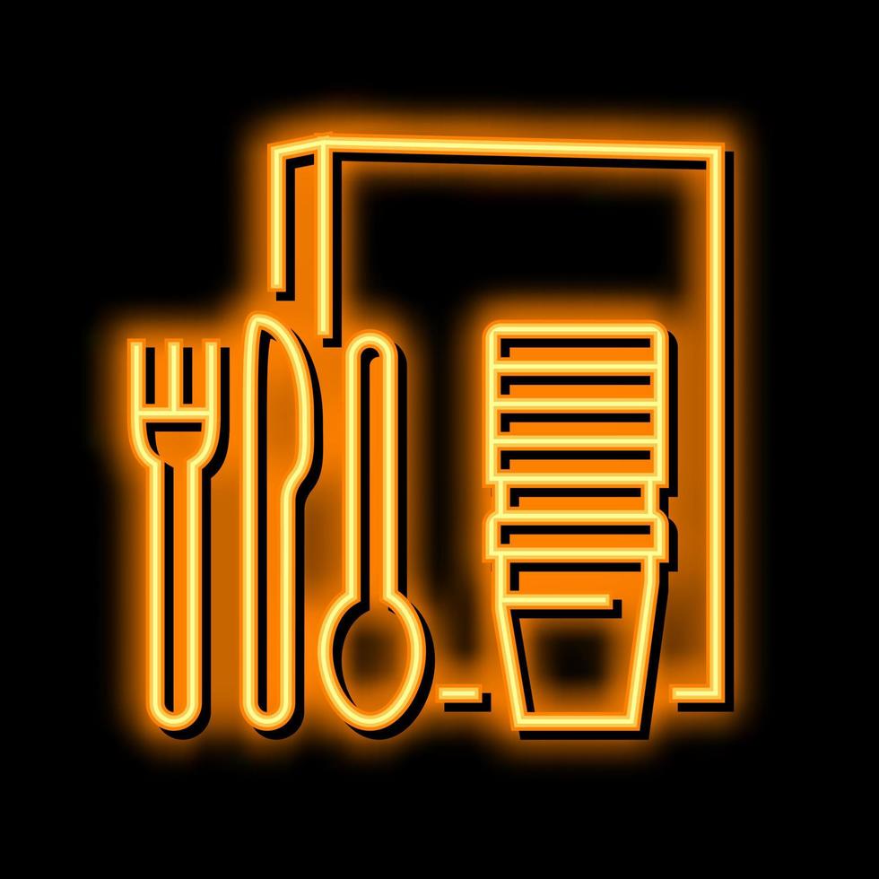 Polystyrol thermoplastisch Neon- glühen Symbol Illustration vektor