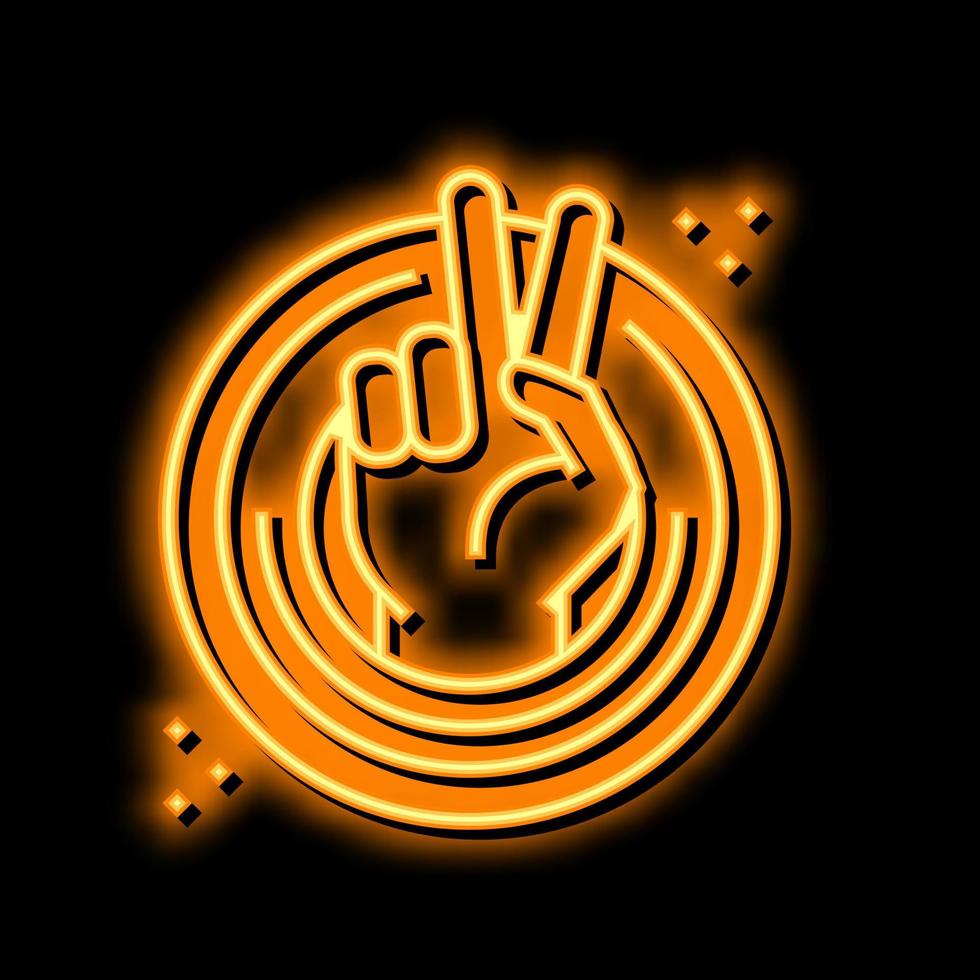 Sieg Meisterschaft Neon- glühen Symbol Illustration vektor